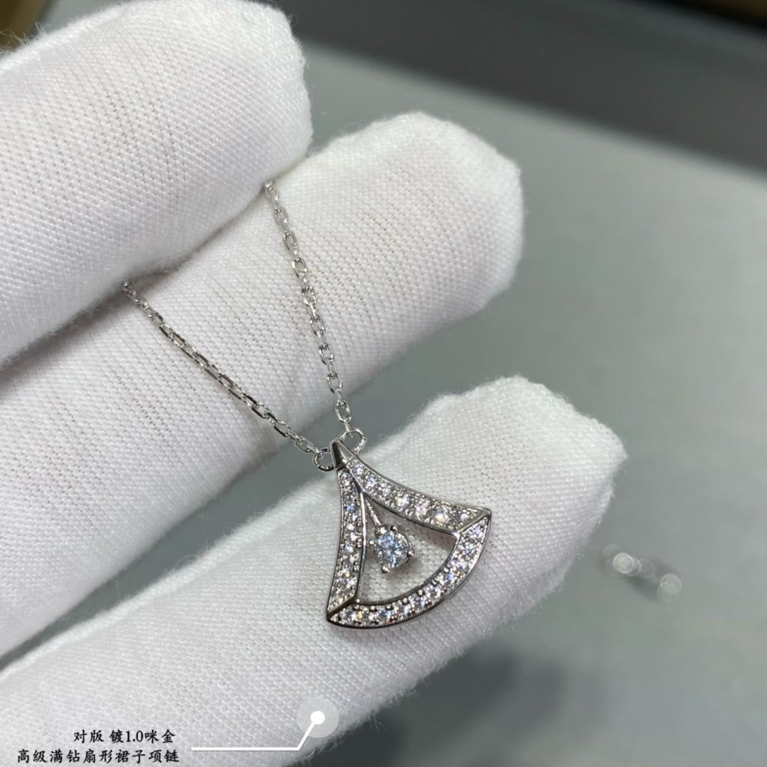18K BVLGARI Dream Pave Diamond Openwork Necklace