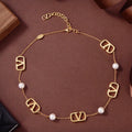 18K Valentino VLogo Necklace